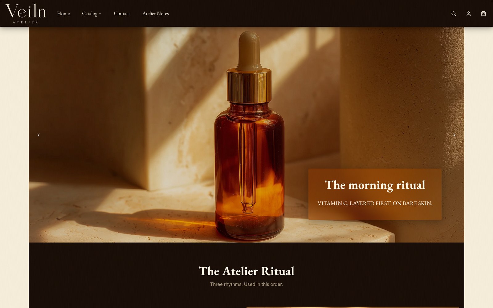 Atelier preset — desktop preview